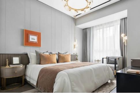 110平现代轻奢风格装修,嵌入式大理石背景墙 110平现代轻奢风格装修,嵌入式大理石背景墙