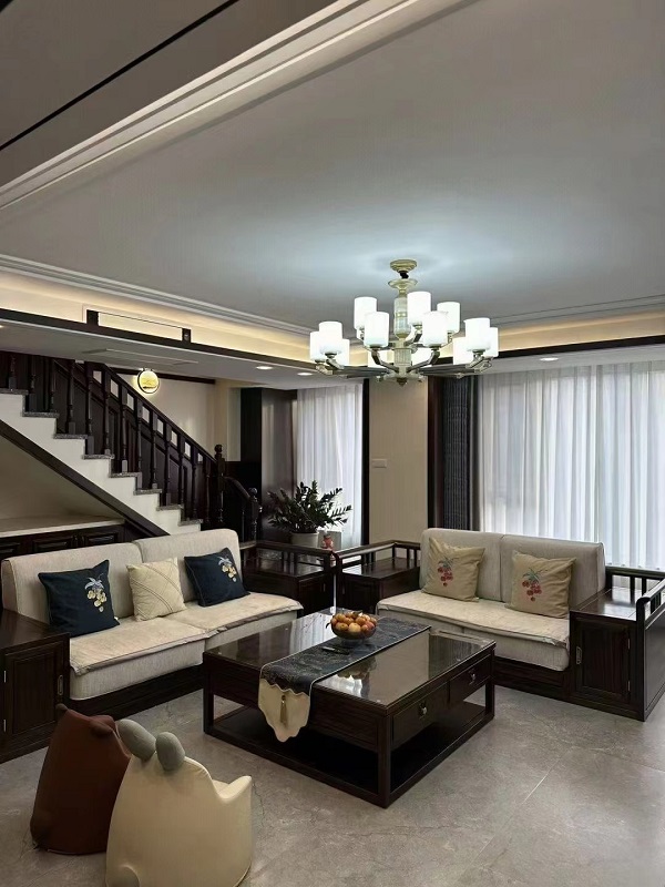 咸阳装修案例保利和光尘樾300平—中式风格