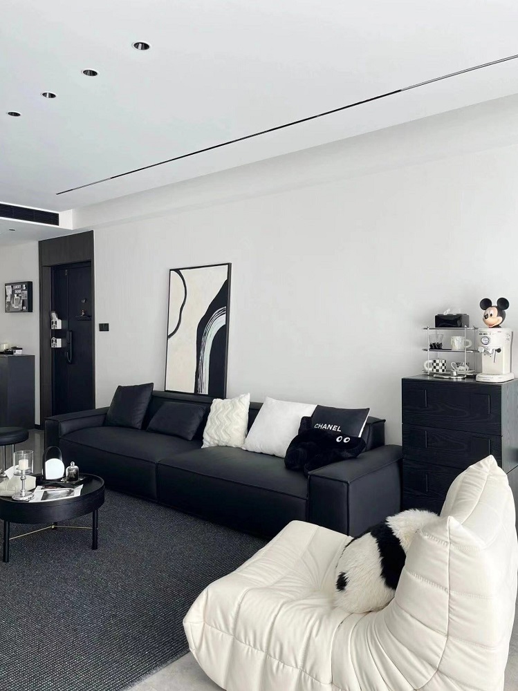 清渭公馆144平—现代黑白灰风格