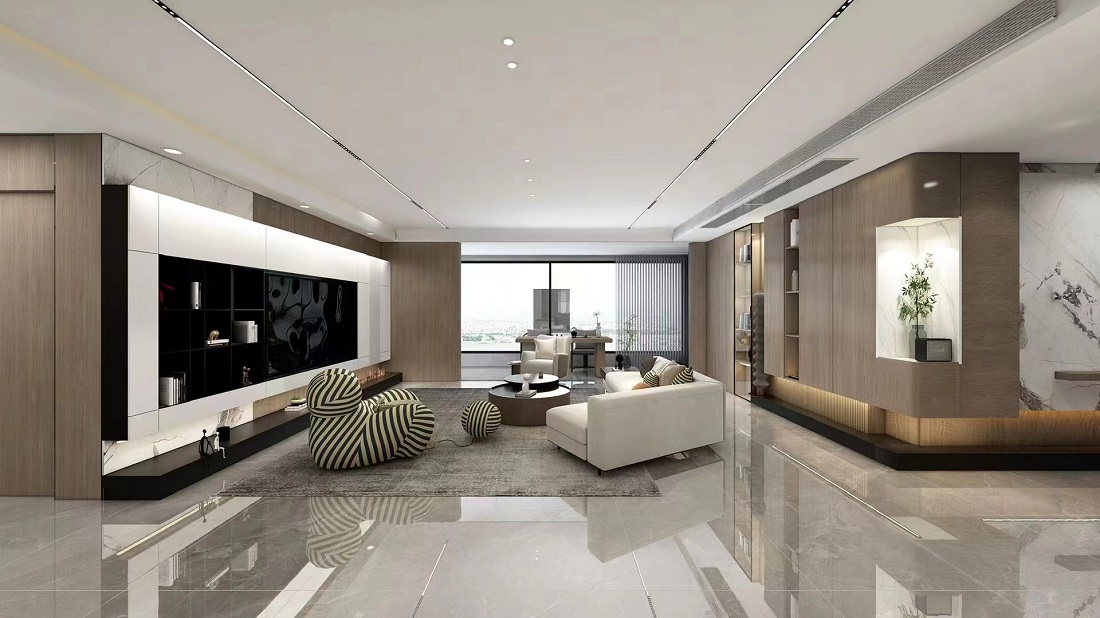 咸阳装修案例日月公馆207平——意式极简风格