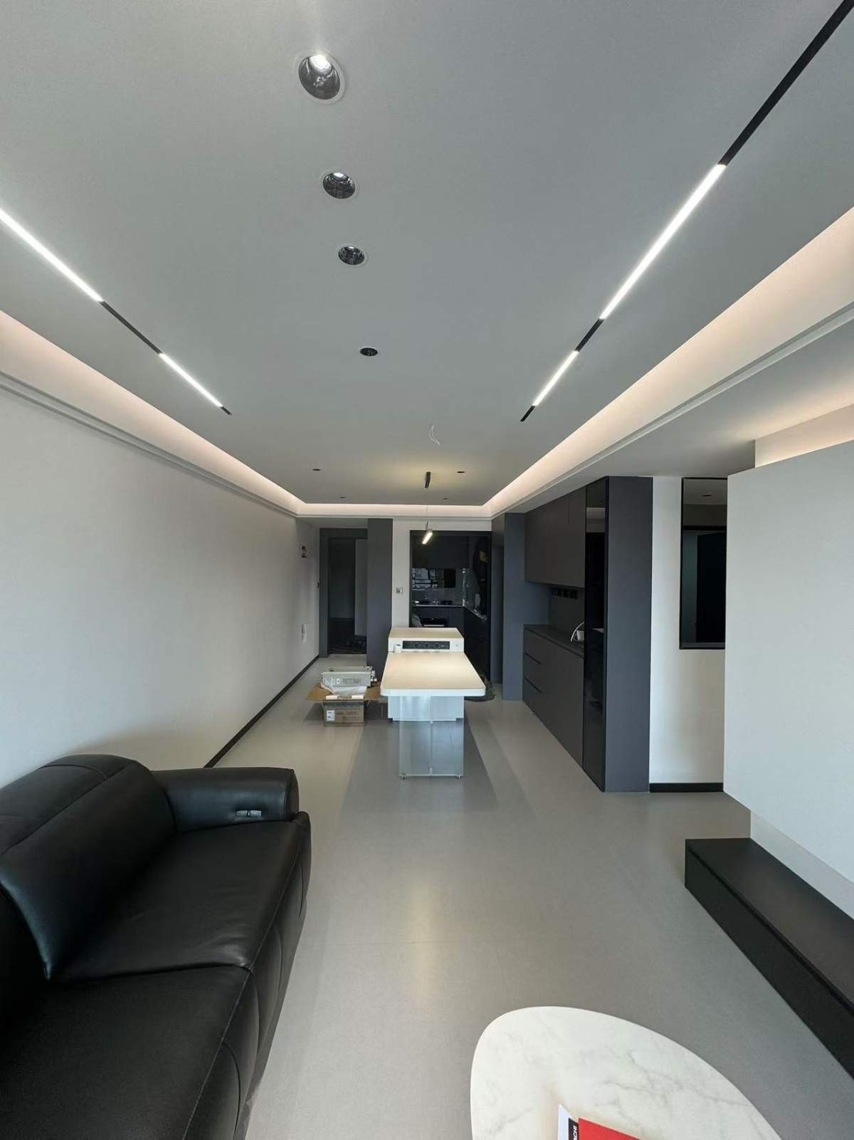 咸阳装修案例金科世界城113平—现代黑白灰风格