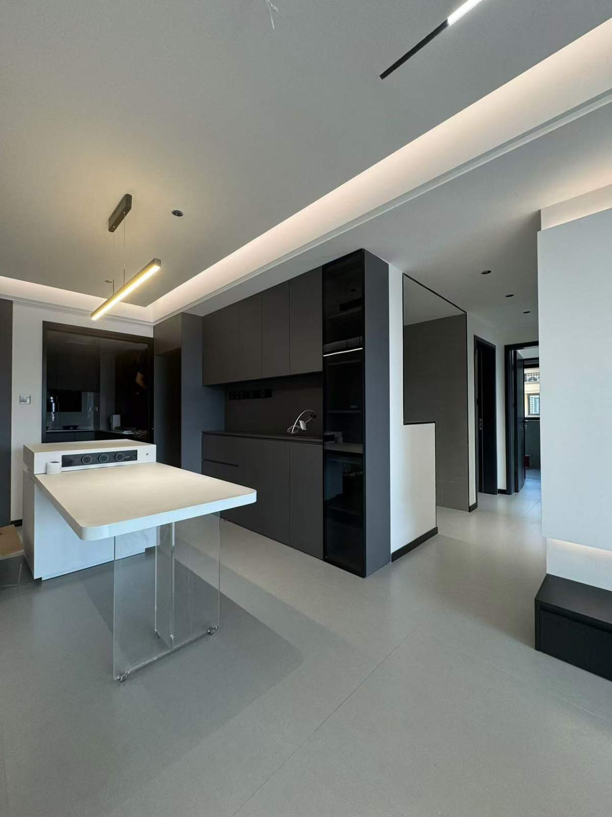 咸阳装修案例金科世界城113平—现代黑白灰风格