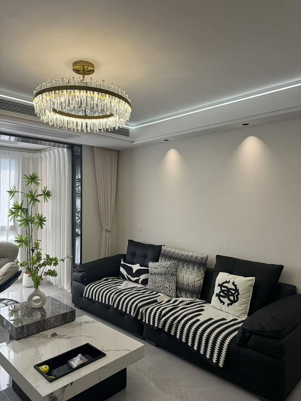 咸阳装修案例日月星城87平—黑白灰风格