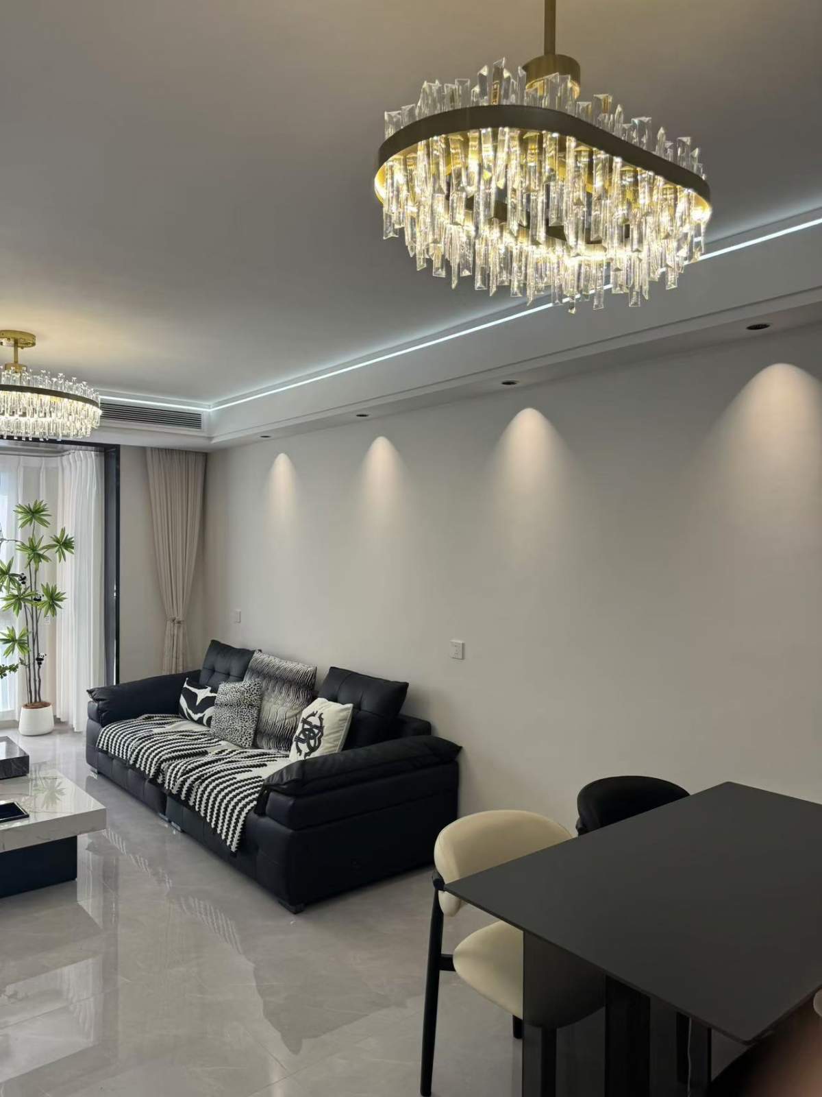 咸阳装修案例日月星城87平—黑白灰风格