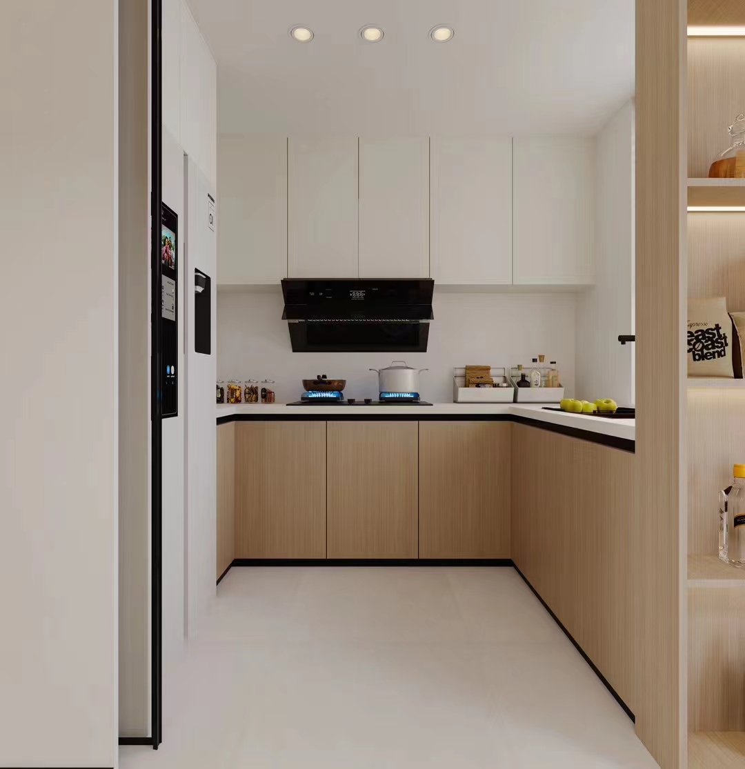 咸阳装修案例中央首府138m²—原木奶油风