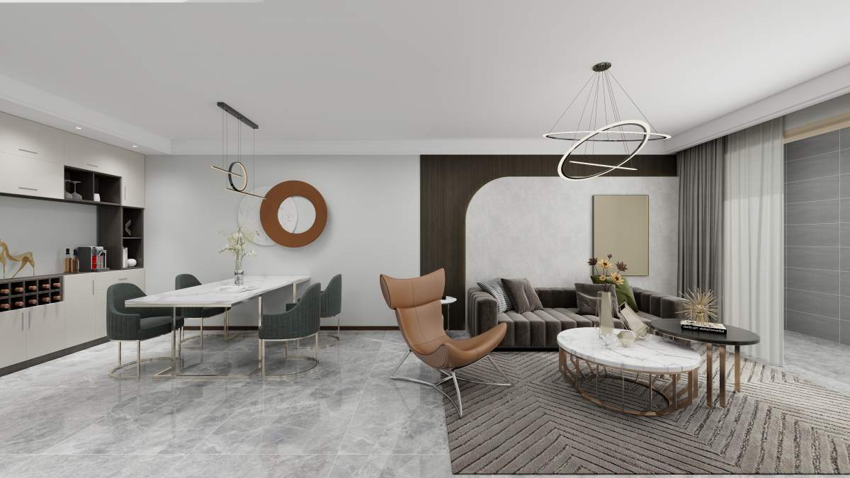 咸阳装修案例龙湖彩虹郦城120m²—现代简约风格