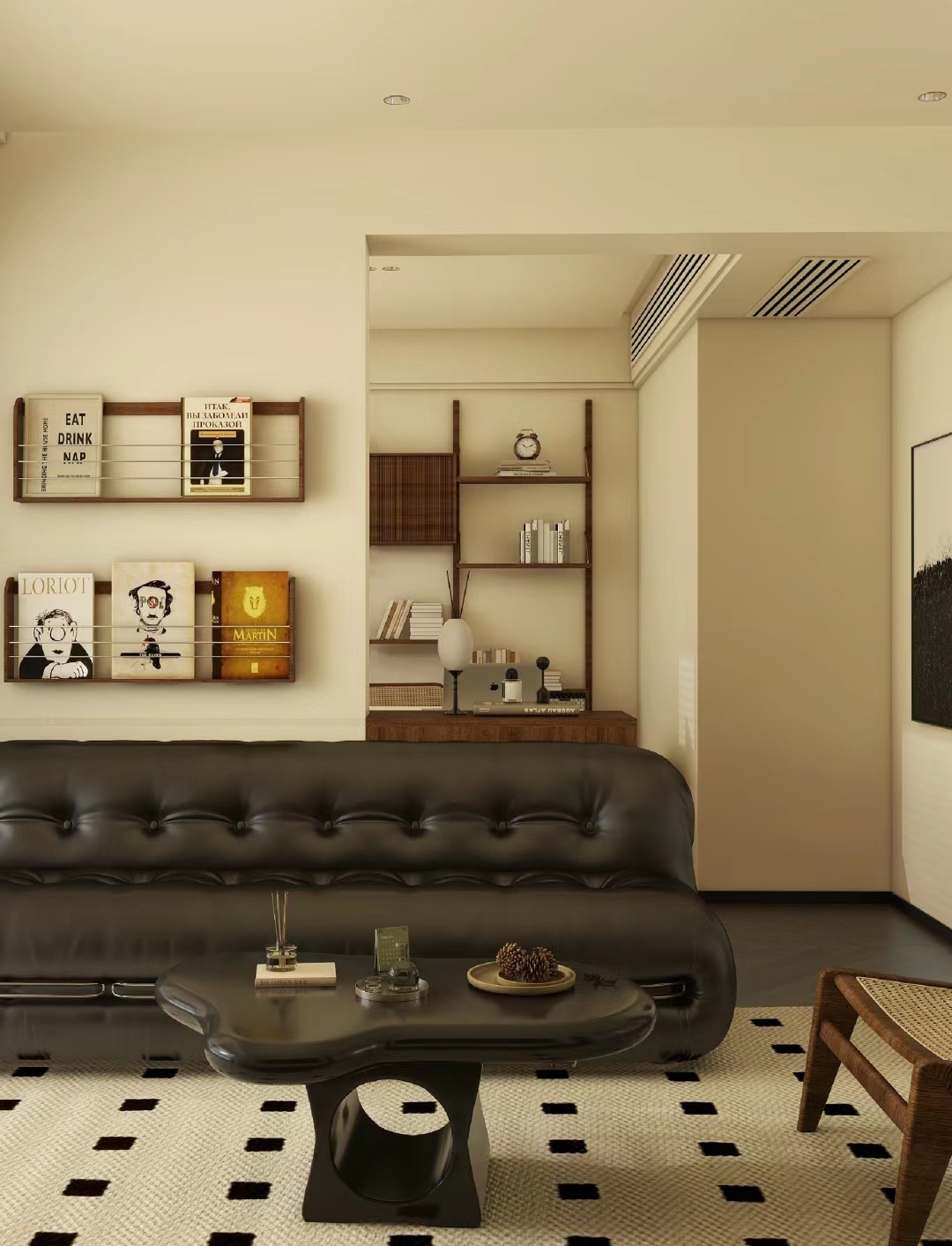 咸阳装修案例大华公园城市89m²—中古风